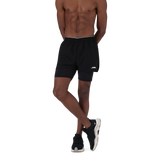 AMOS BLACK 2-IN-1 ACTIVE SHORTS