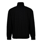 COOPER BLACK ZIP THROUGH SWEAT WITH EMBOSSED LOGO