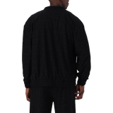 COOPER BLACK ZIP THROUGH SWEAT WITH EMBOSSED LOGO