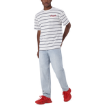 ZEE WHITE NAVY STRIPE CREW NECK T-SHIRT