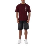 MIKE BURGUNDY CREW NECK T-SHIRT