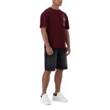 MIKE BURGUNDY CREW NECK T-SHIRT