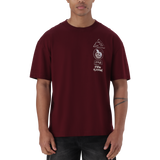 MIKE BURGUNDY CREW NECK T-SHIRT