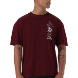 MIKE BURGUNDY CREW NECK T-SHIRT