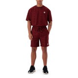 HARRY BURGUNDY EMBOSSED SHORTS