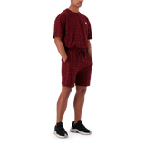 HARRY BURGUNDY EMBOSSED SHORTS