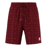 HARRY BURGUNDY EMBOSSED SHORTS