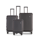 MANHATTAN JET SET GREY LUGGAGE SET OF 3 TRAVEL CASES