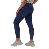 ZOE CONTOUR CURVY DARK WASH SKINNY WITH BUTTON FLY