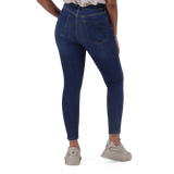 ZOE CONTOUR CURVY DARK WASH SKINNY WITH BUTTON FLY