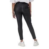 ZOE CONTOUR CURVY BLACK WET LOOK SKINNY