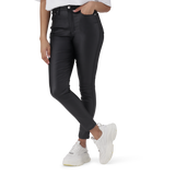 ZOE CONTOUR CURVY BLACK WET LOOK SKINNY