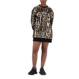 NTOMZ BLACK GOLD OVERISZED SWEAT DRESS