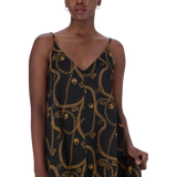 ZAHARA BLACK CAMISOLE DRESS