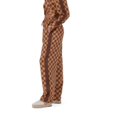 AZARA MOCHA MONOGRAM WIDE LEG PANT