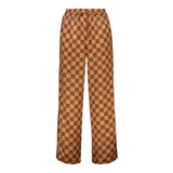 AZARA MOCHA MONOGRAM WIDE LEG PANT