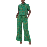 WENDY GREEN WIDE LEG PANT