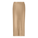 OPAL GOLD METALLIC BODYCON MIDI SKIRT