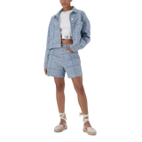 JAYDA LIGHT BLUE JACQUARD DENIM SHACKET