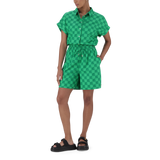 AYRA EMERALD ALLOVER PRINTED LOGO SHORTS