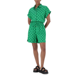 AYRA EMERALD ALLOVER PRINTED LOGO SHORTS