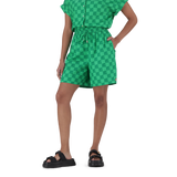 AYRA EMERALD ALLOVER PRINTED LOGO SHORTS