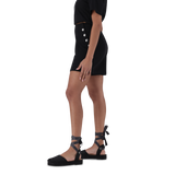 HOLLY BLACK HIGH WAISTED SHORTS WITH POPPERS