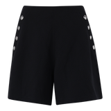 HOLLY BLACK HIGH WAISTED SHORTS WITH POPPERS