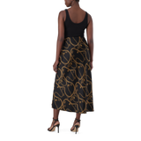 ASHA BLACK BIAS MIDAXI SKIRT