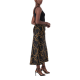 ASHA BLACK BIAS MIDAXI SKIRT