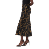 ASHA BLACK BIAS MIDAXI SKIRT