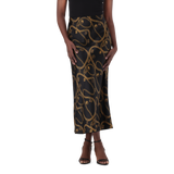 ASHA BLACK BIAS MIDAXI SKIRT