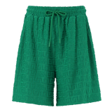 BELLA EMERALD EMBOSSED LOGO JOGGER SHORTS