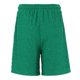 BELLA EMERALD EMBOSSED LOGO JOGGER SHORTS