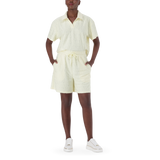 BELLA LEMON EMBOSSED LOGO JOGGER SHORTS