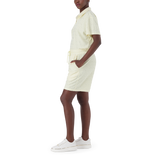 BELLA LEMON EMBOSSED LOGO JOGGER SHORTS