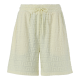 BELLA LEMON EMBOSSED LOGO JOGGER SHORTS