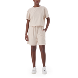 BELLA STONE EMBOSSED LOGO JOGGER SHORTS