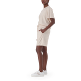 BELLA STONE EMBOSSED LOGO JOGGER SHORTS