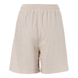 BELLA STONE EMBOSSED LOGO JOGGER SHORTS
