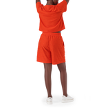 BELLA TANGERINE EMBOSSED LOGO JOGGER SHORTS