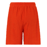 BELLA TANGERINE EMBOSSED LOGO JOGGER SHORTS