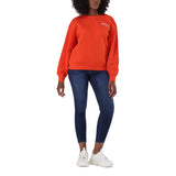 AMELIA TANGERINE OVERSIZED CREW NECK FLEECE SWEAT