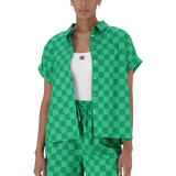 NAVAEH EMERALD ALLOVER PRINTED SHIRT