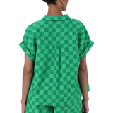 NAVAEH EMERALD ALLOVER PRINTED SHIRT