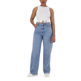 BRIA WHITE HIGH NECK FITTED TOP