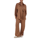 MALIYAH MOCHA MONOGRAM SHIRT