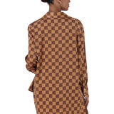 MALIYAH MOCHA MONOGRAM SHIRT