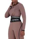 TIANA DARK TAUPE ACTIVE TOP