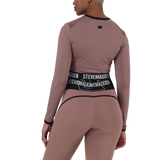 TIANA DARK TAUPE ACTIVE TOP